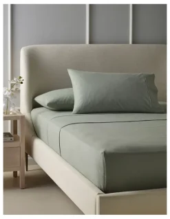 Heritage Cotton Flannelette Sheet Set in Sage