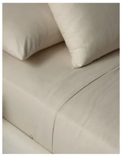 Heritage Cotton Flannelette Sheet Set in Natural