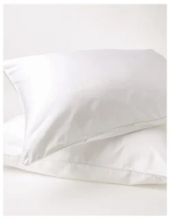 Heritage Cotton Pillow Protector 2 Pack in White
