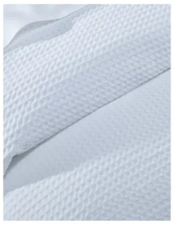 Heritage Cotton Waffle Quilt Cover Set in White