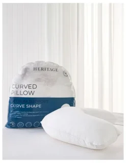 Heritage Curved Pillow in White