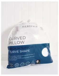 Heritage Curved Pillow in White