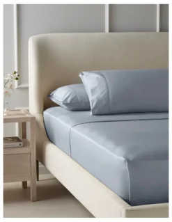 Heritage Diana 400TC Egyptian Cotton Sateen Sheet Set in Baby Blue