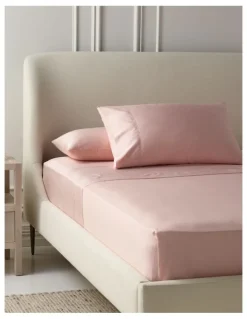 Heritage Diana 400TC Egyptian Cotton Sateen Sheet Set in Pink