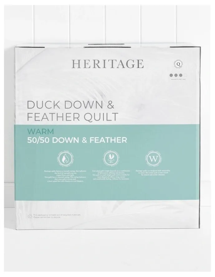 Heritage 50/50 Duck Down and Feather Quilt