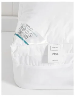 Heritage Feels Like Down Mattress Topper in White