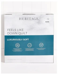 Heritage Feels Like Down Quilt in White