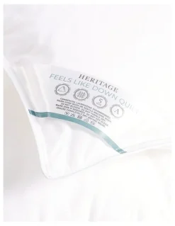 Heritage Feels Like Down Quilt in White
