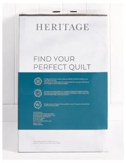 Heritage Feels Like Down Quilt in White