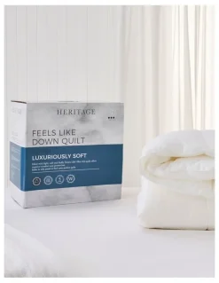Heritage Feels Like Down Quilt in White