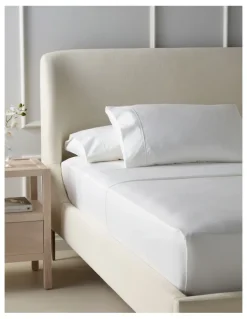 Heritage Finest Cotton 1000TC Sheet Set White