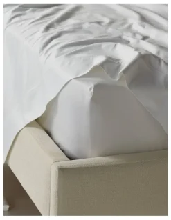 Heritage Finest Cotton 1000TC Sheet Set White