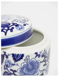 Heritage Hand-Painted Ginger Cylindrical Canister