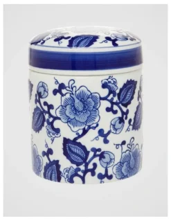 Heritage Hand-Painted Ginger Cylindrical Canister 12x15cm