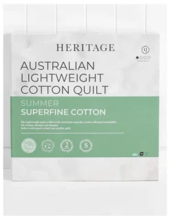 Heritage Lightweight Cotton Quilt in White
