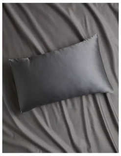 Heritage Luxe Silk Pillowcase in Charcoal