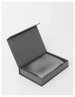 Heritage Luxe Silk Pillowcase in Charcoal