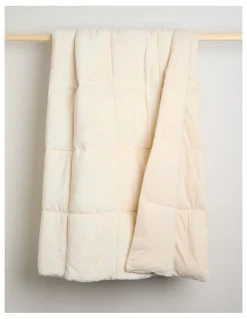 Heritage Quilted Plush Blanket in Natural