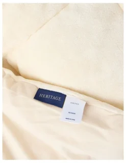 Heritage Quilted Plush Blanket in Natural