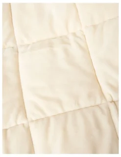 Heritage Quilted Plush Blanket in Natural