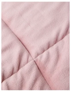 Heritage Quilted Plush Blanket in Blush