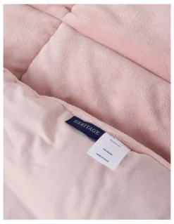 Heritage Quilted Plush Blanket in Blush