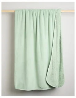Heritage Reversible Sherpa Blanket in Sage