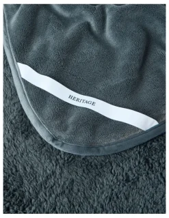 Heritage Reversible Sherpa Blanket in Charcoal