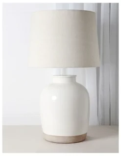 Heritage Sorento Ceramic Table Lamp in White