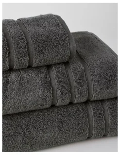 Heritage Super Plush Cotton Towels in Charcoal