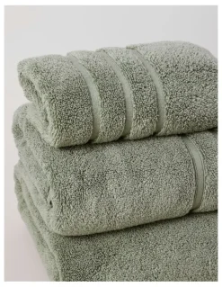 Heritage Super Plush Cotton Towels in Sage Green