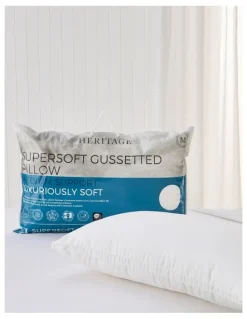 Heritage Supersoft Gusseted Pillow in White