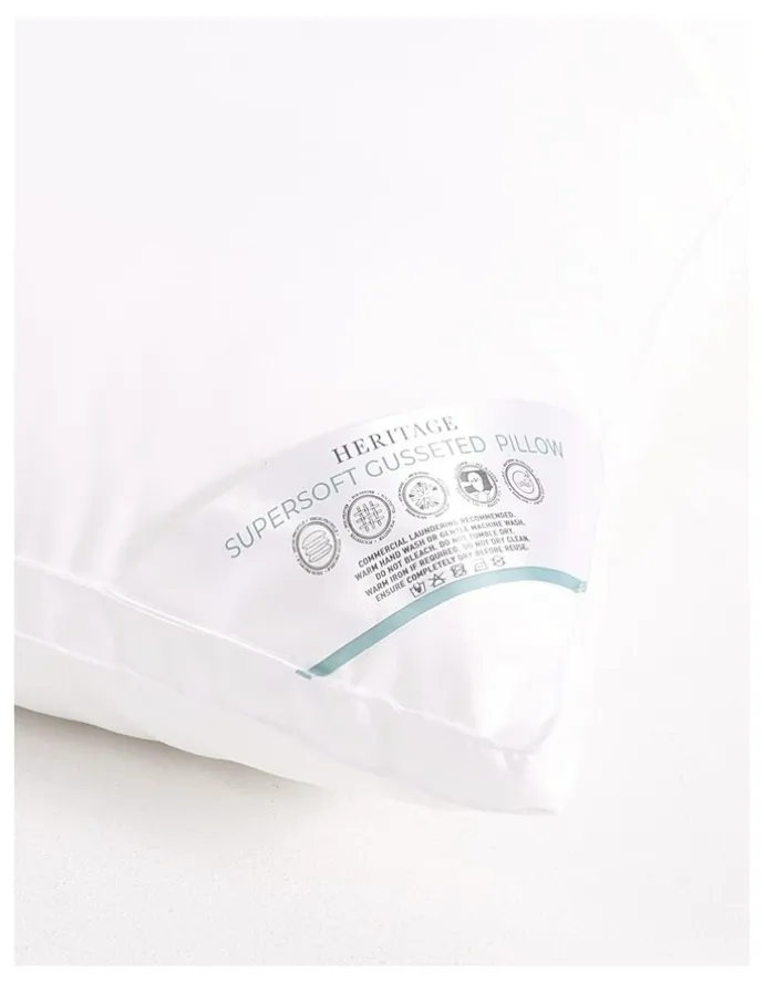 Heritage Supersoft Gusseted Pillow in White