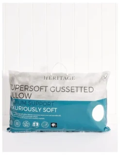 Heritage Supersoft Gusseted Pillow in White