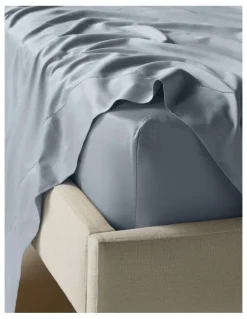 Heritage 400TC Diana Egyptian Cotton Sateen Sheet Separates in Baby Blue