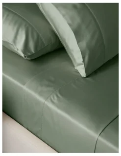 Heritage 400TC Diana Egyptian Cotton Sateen Sheet Set in Sage