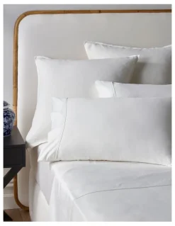 Heritage 1000TC Egyptian Cotton Blend CVC Sheet Set in White