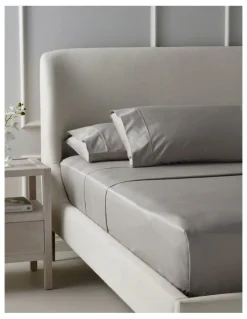 Heritage 1000TC Finest Cotton Sheet Set in Silver