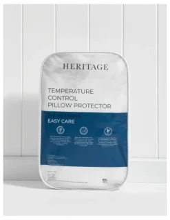 Heritage Temperature Control Pillow Protector in White