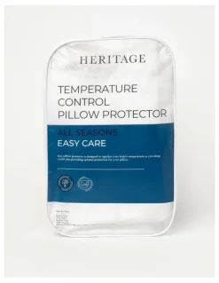 Heritage Temperature Control Pillow Protector in White