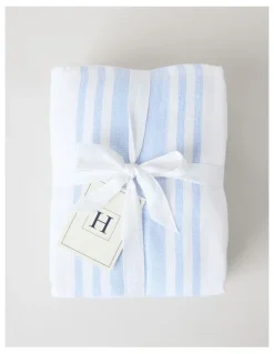 Heritage Terry Back Tea Towel Set of 4 in Blue
