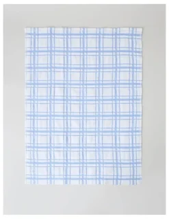 Heritage Terry Back Tea Towel Set of 4 in Blue
