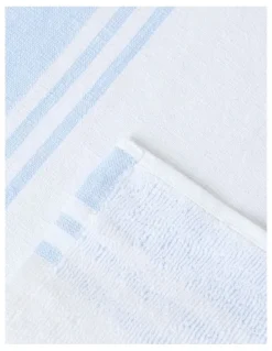 Heritage Terry Back Tea Towel Set of 4 in Blue