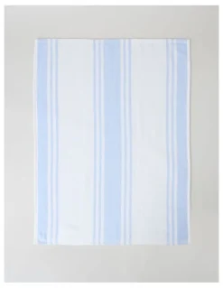 Heritage Terry Back Tea Towel Set of 4 in Blue