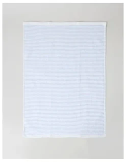 Heritage Terry Back Tea Towel Set of 4 in Blue