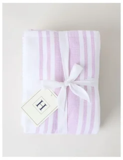 Heritage Terry Back Tea Towel Set of 4 Pink