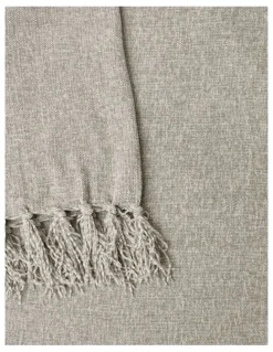 Heritage Valerie Chenille Velvet Throw 130x180cm in Silver