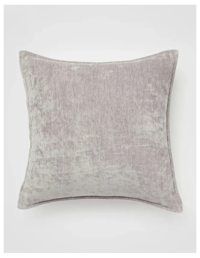 Heritage Valerie Velvet Cushion 50x50cm in Silver
