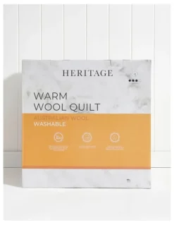 Heritage Warm Wool Quilt in White