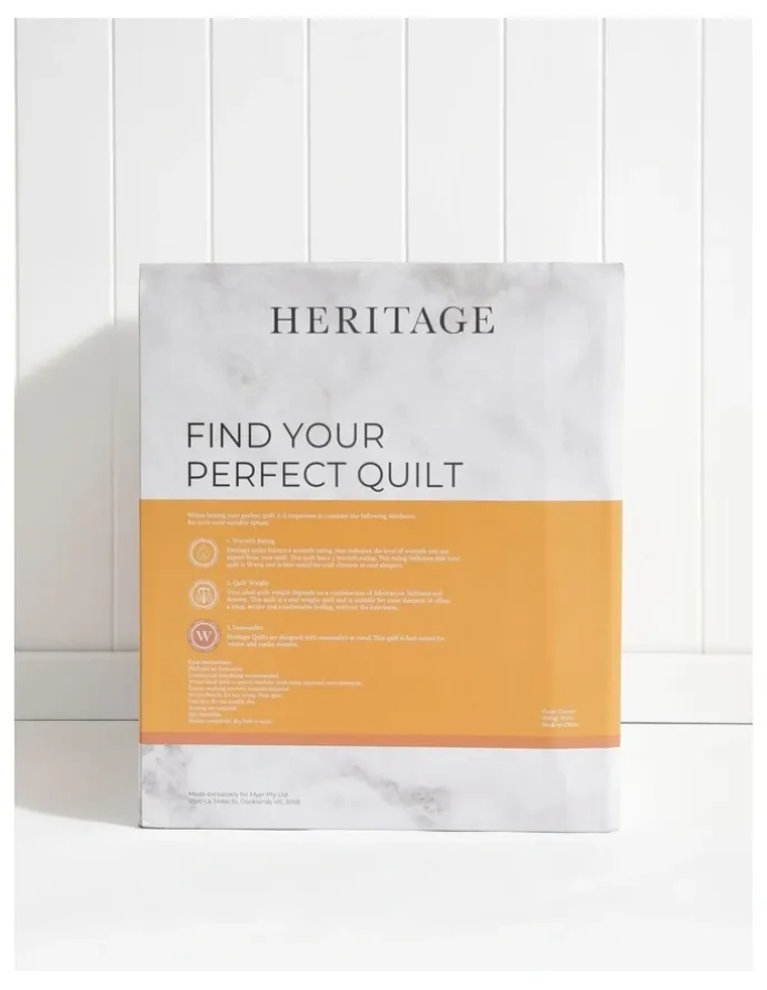 Heritage Warm Wool Quilt in White